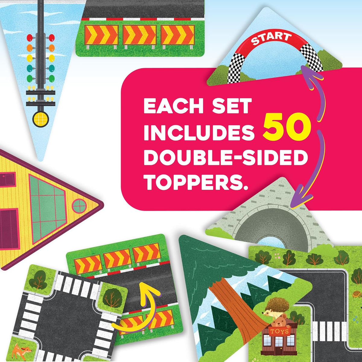 MindWare - Flip Formers: Roads Tile Toppers