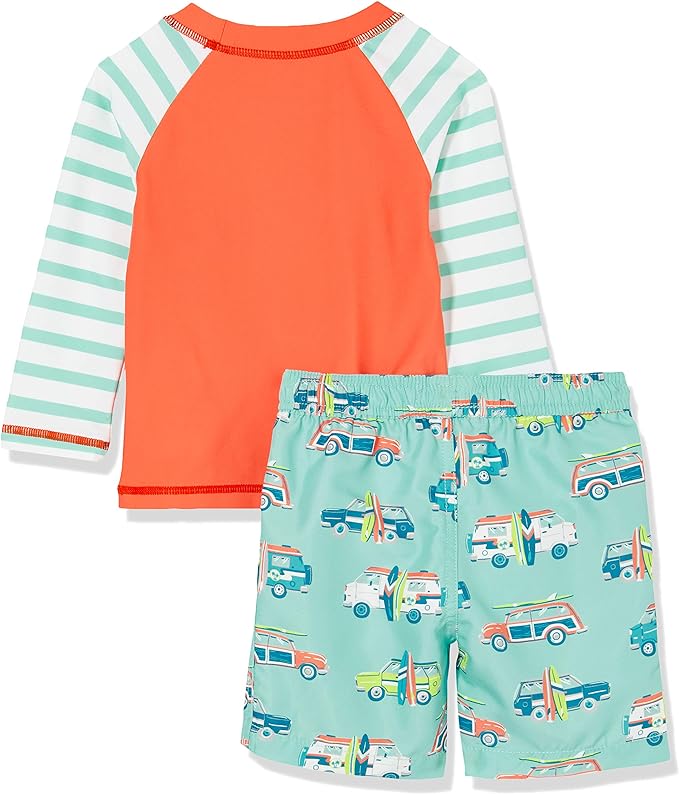 Hatley Surfs Up Baby Rashguard Set — sun protection, children's shirts — alternate view