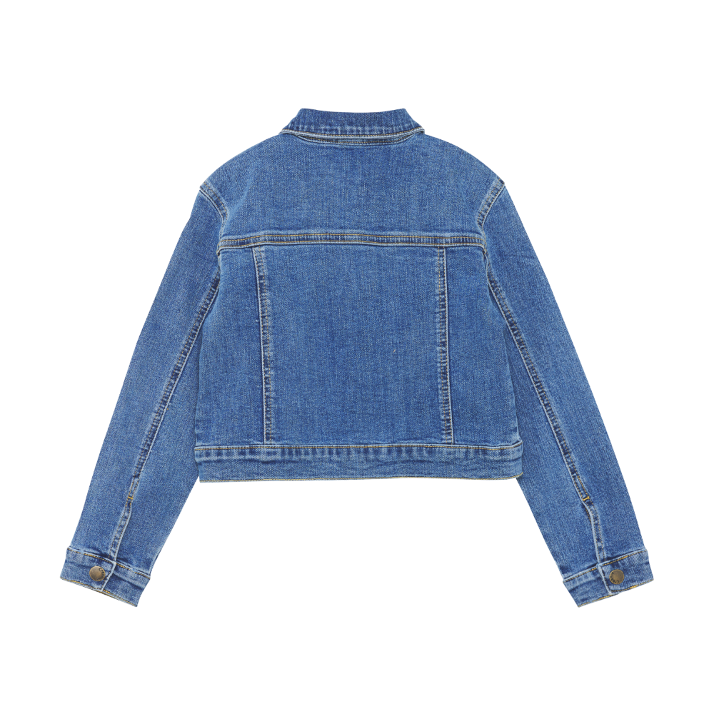 Creamie Denim Jacket with Rhinestones