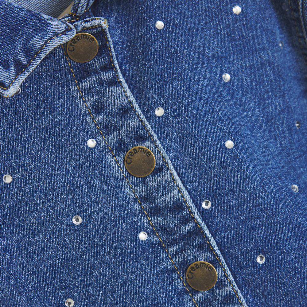 Creamie Jacket Denim Rhinestones