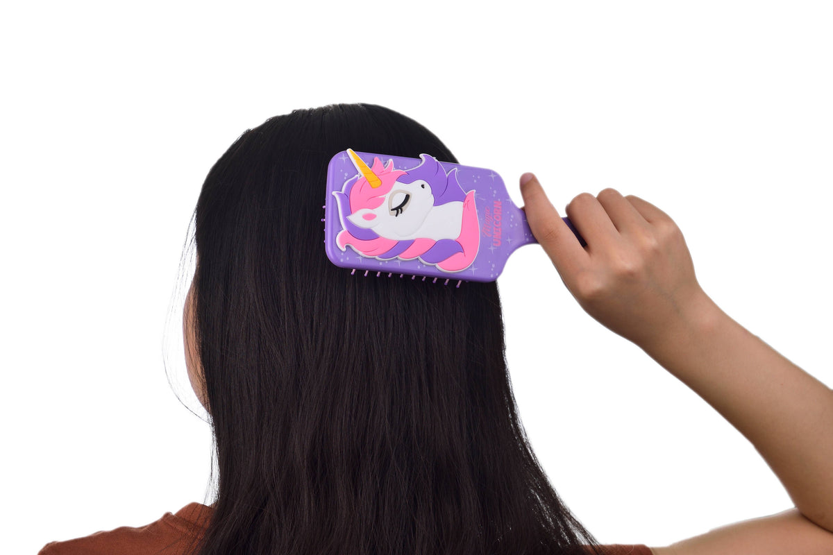 Takecare - Unicorn - Purple Hair Brush