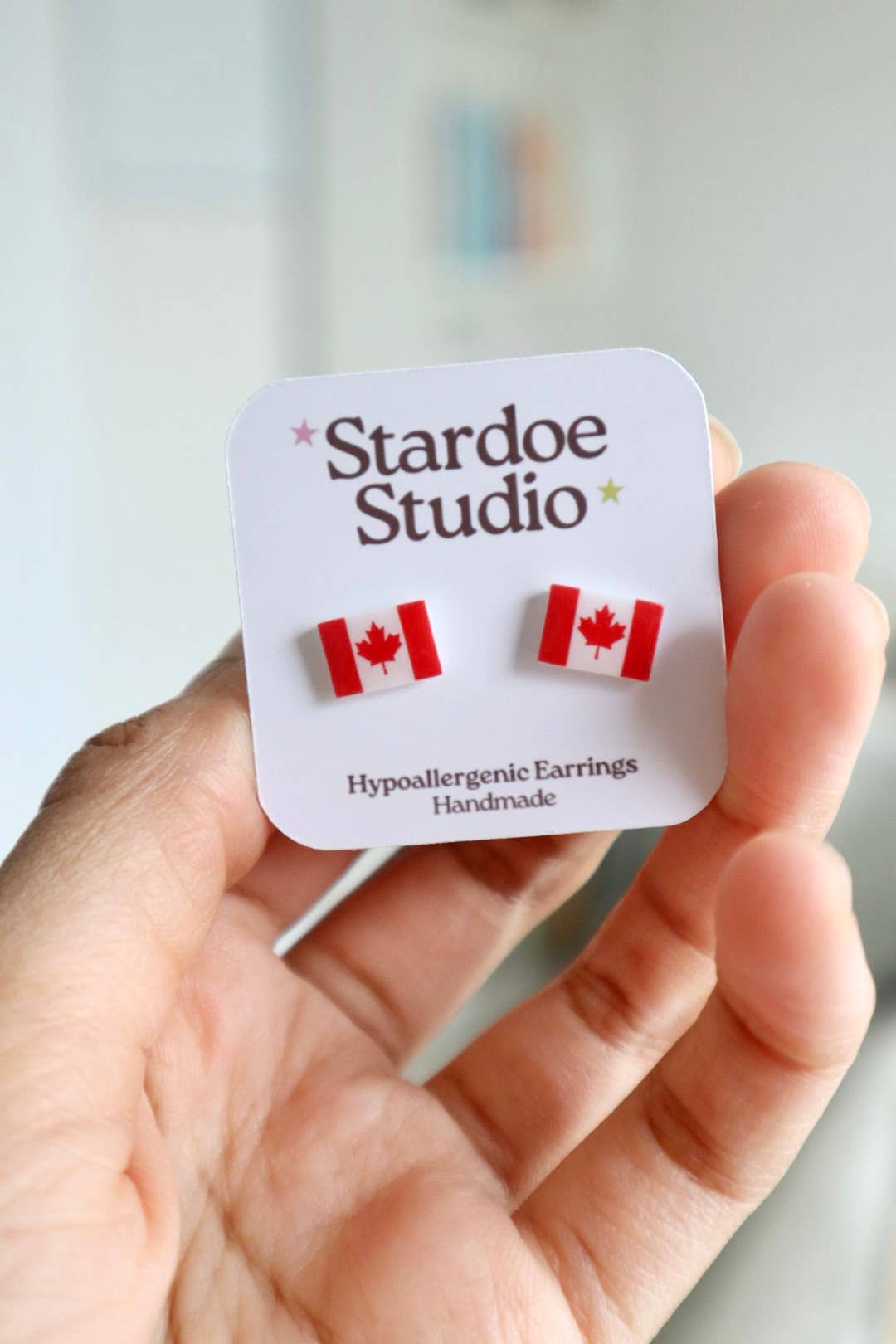 Stardoe Studio - Canadian Flag (Canada) Earrings: English