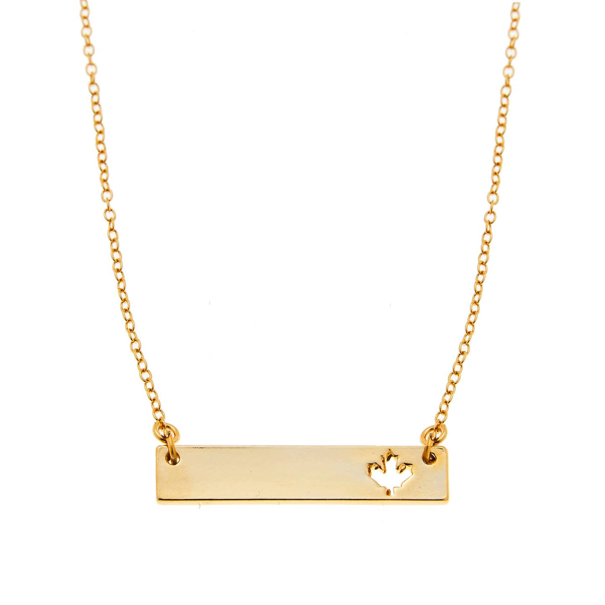 Foxy Originals - Maple Leaf Bar Necklace | Made in Canada |