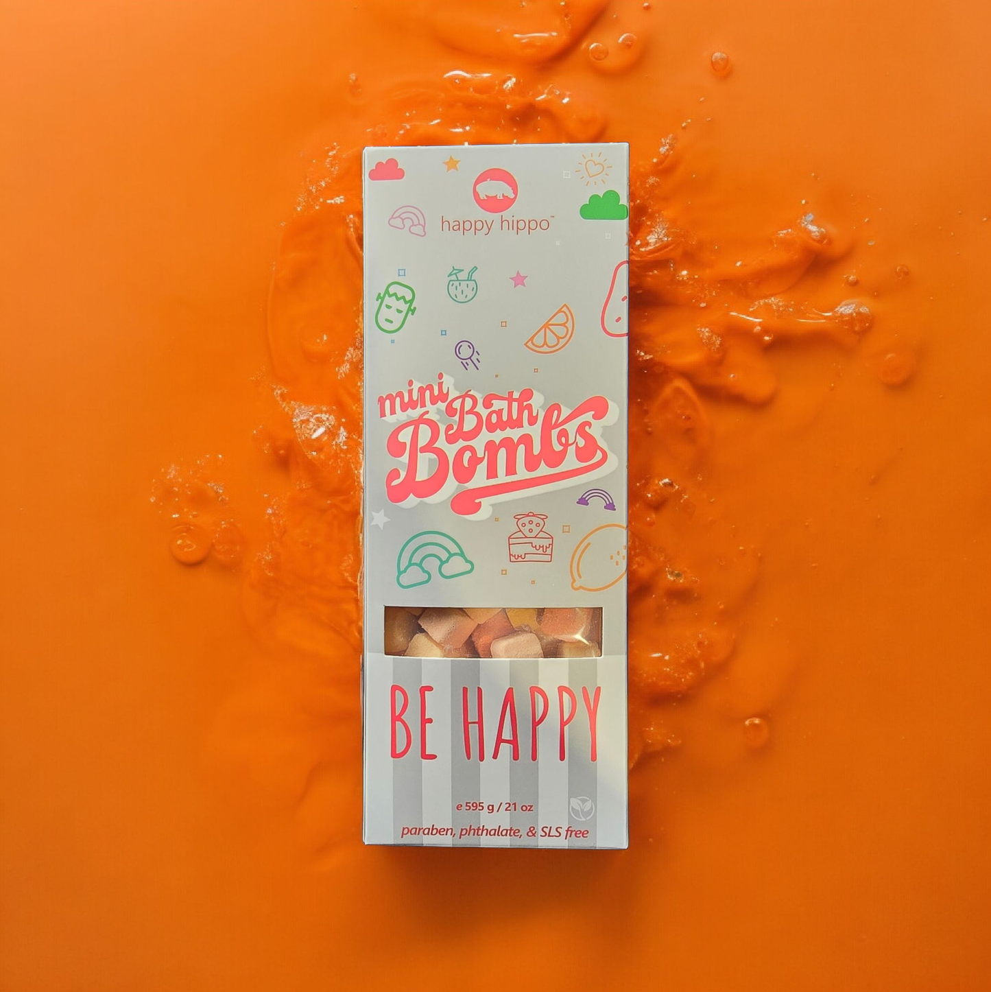 Happy Hippo Bath - Peach Parfait Mini Bombs- Box - **READ DESCRIPTION**