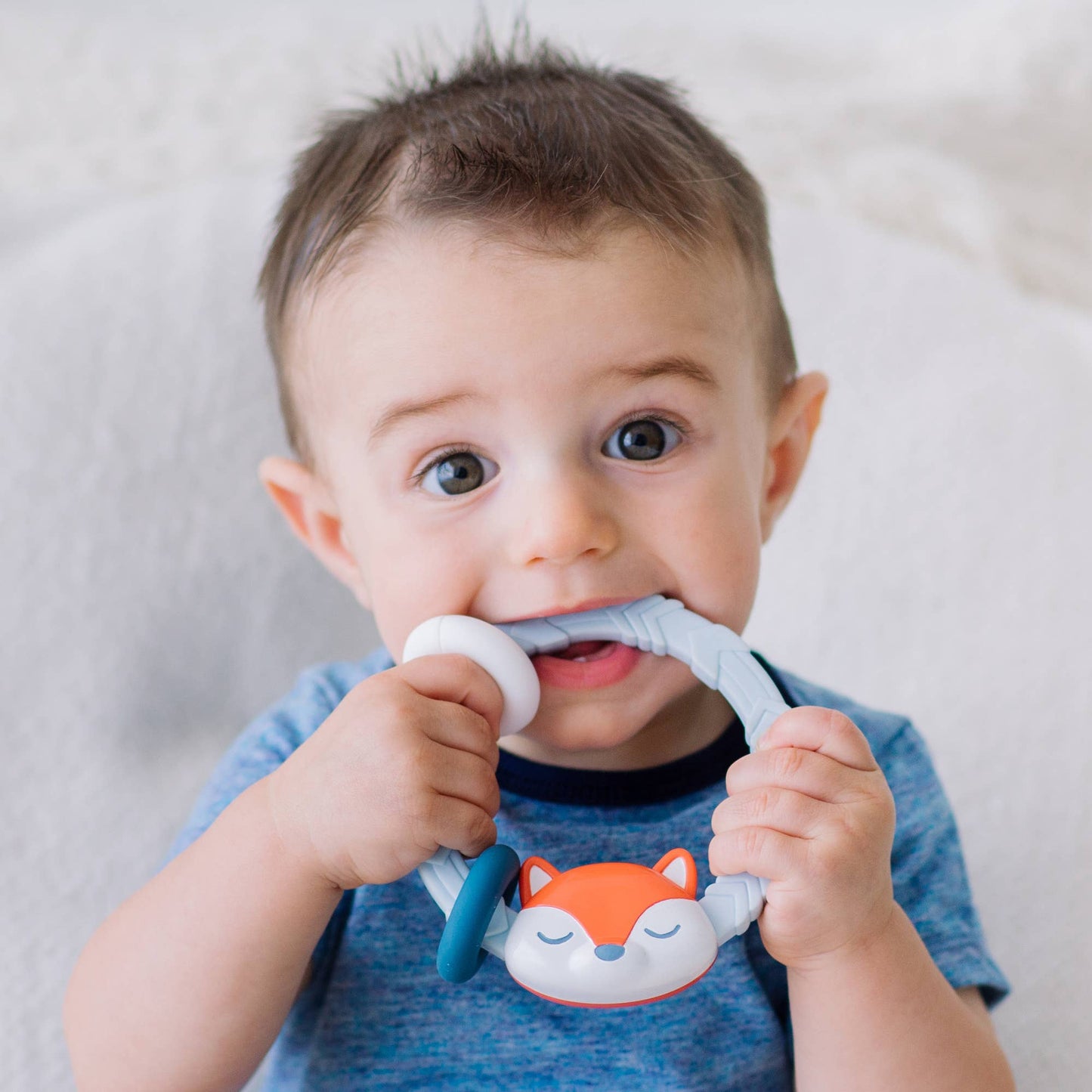 Itzy Ritzy - Ritzy Rattle™ Silicone Teether Rattles: Highland Cow
