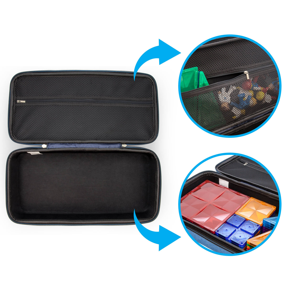 PicassoTiles Portable Water Resistant Toy Storage Case