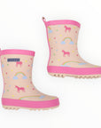 Korango - Bear Printed Gumboot - Charcoal