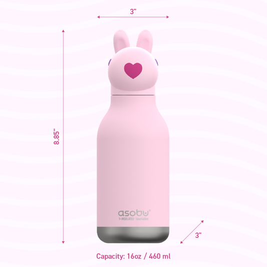 Asobu - 16 oz Bestie Animal Bottle - BUNNY