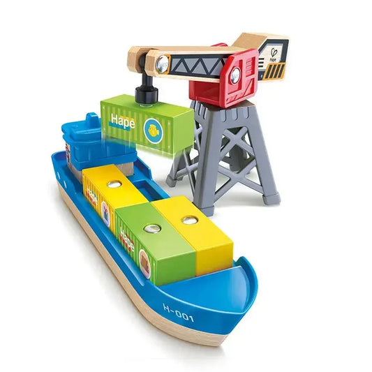 Hape - Cargo Ship & Crane