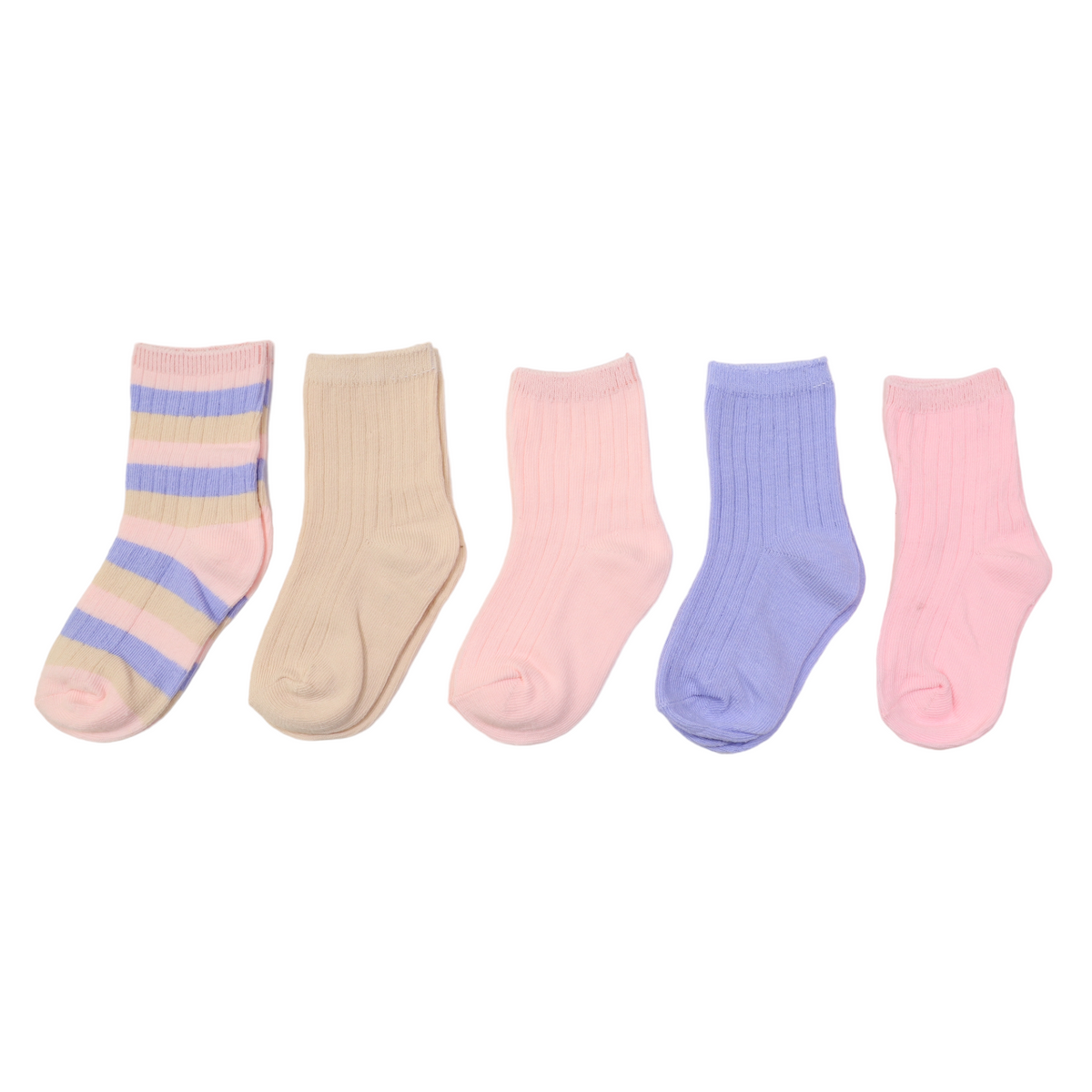 Korango - Ribbed Socks 5pk Plain