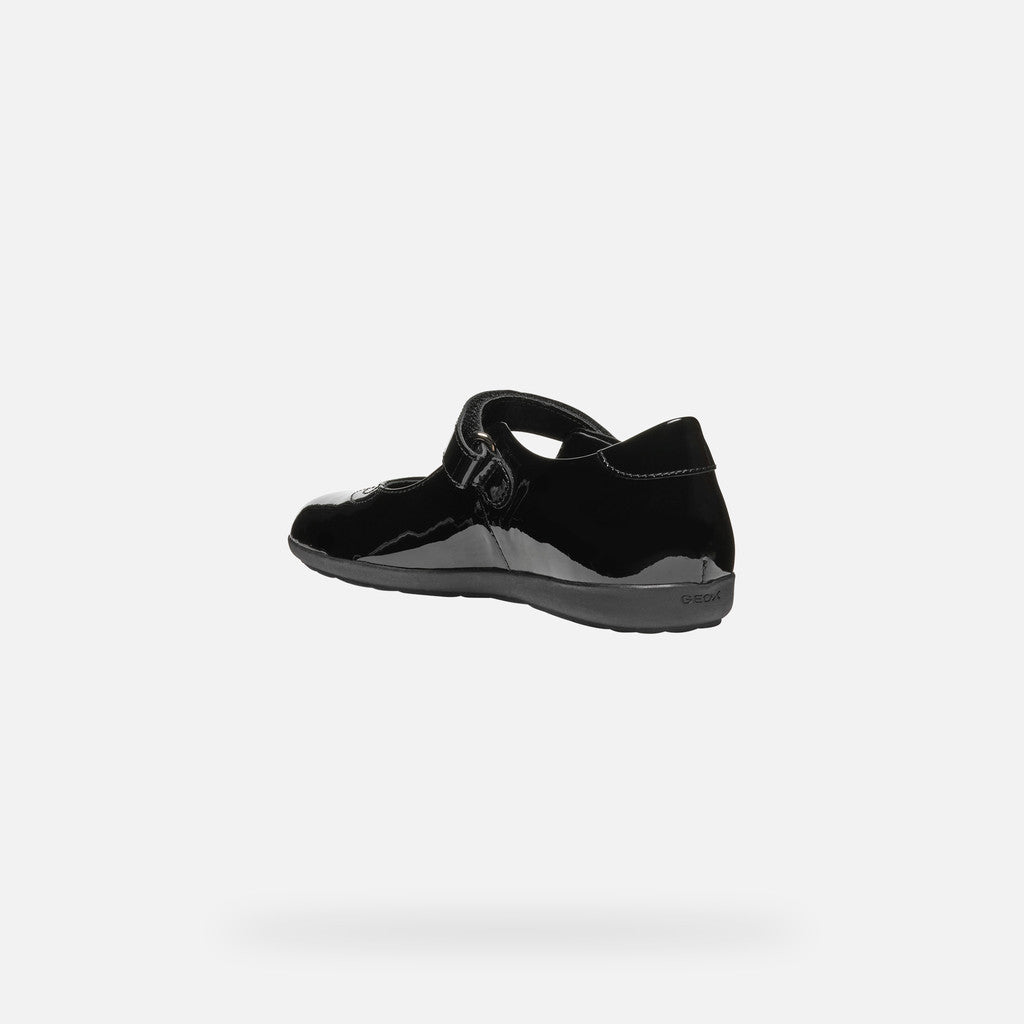 Geox Iberide Mary Jane Black Patent Leather Shoes