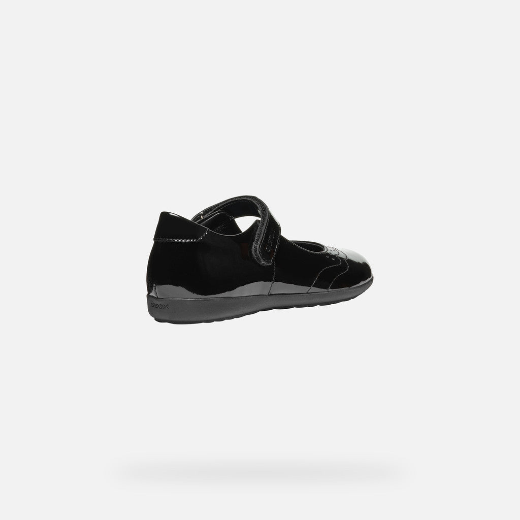 Geox Iberide Mary Jane Black Patent Leather Shoes