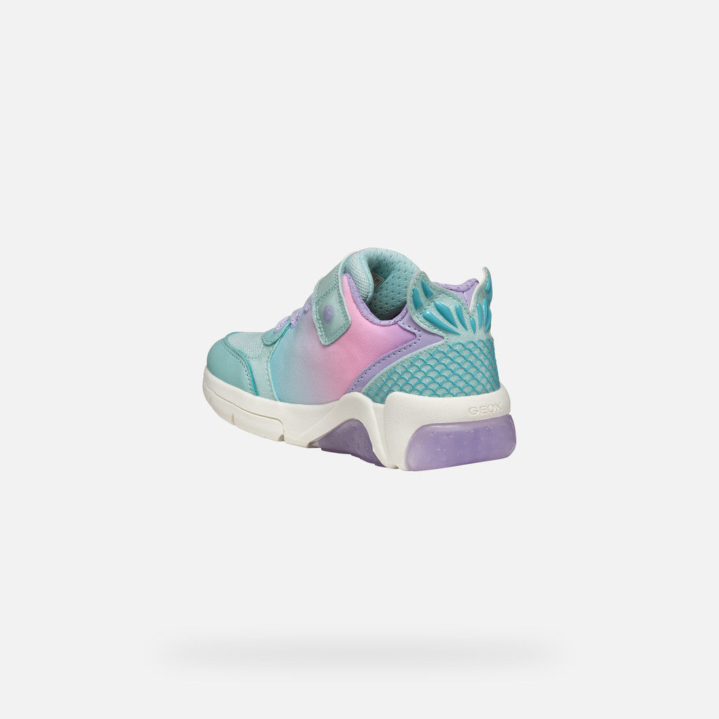 Geox Fadinlight Girl's Sneakers Disney The Little Mermaid Ariel - Watersea/Lilac