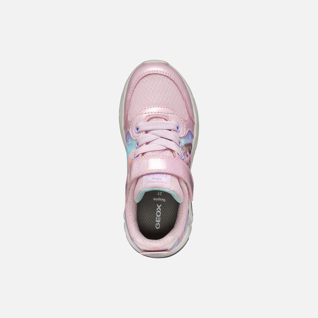 Geox Fadinlight Girl's Sneakers, Disney Frozen Elsa - Pink/Lilac