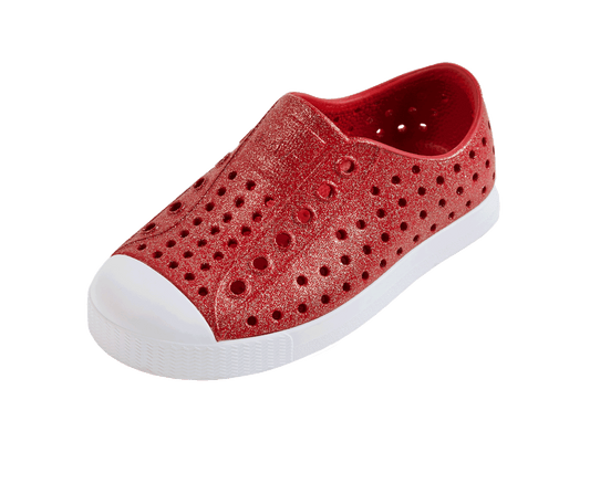 Native Shoes - Jefferson Bio Bling Kids - Ruby Bling/Shell white