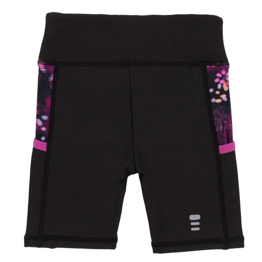 Nano-Girls Black Athletic Cycling Shorts