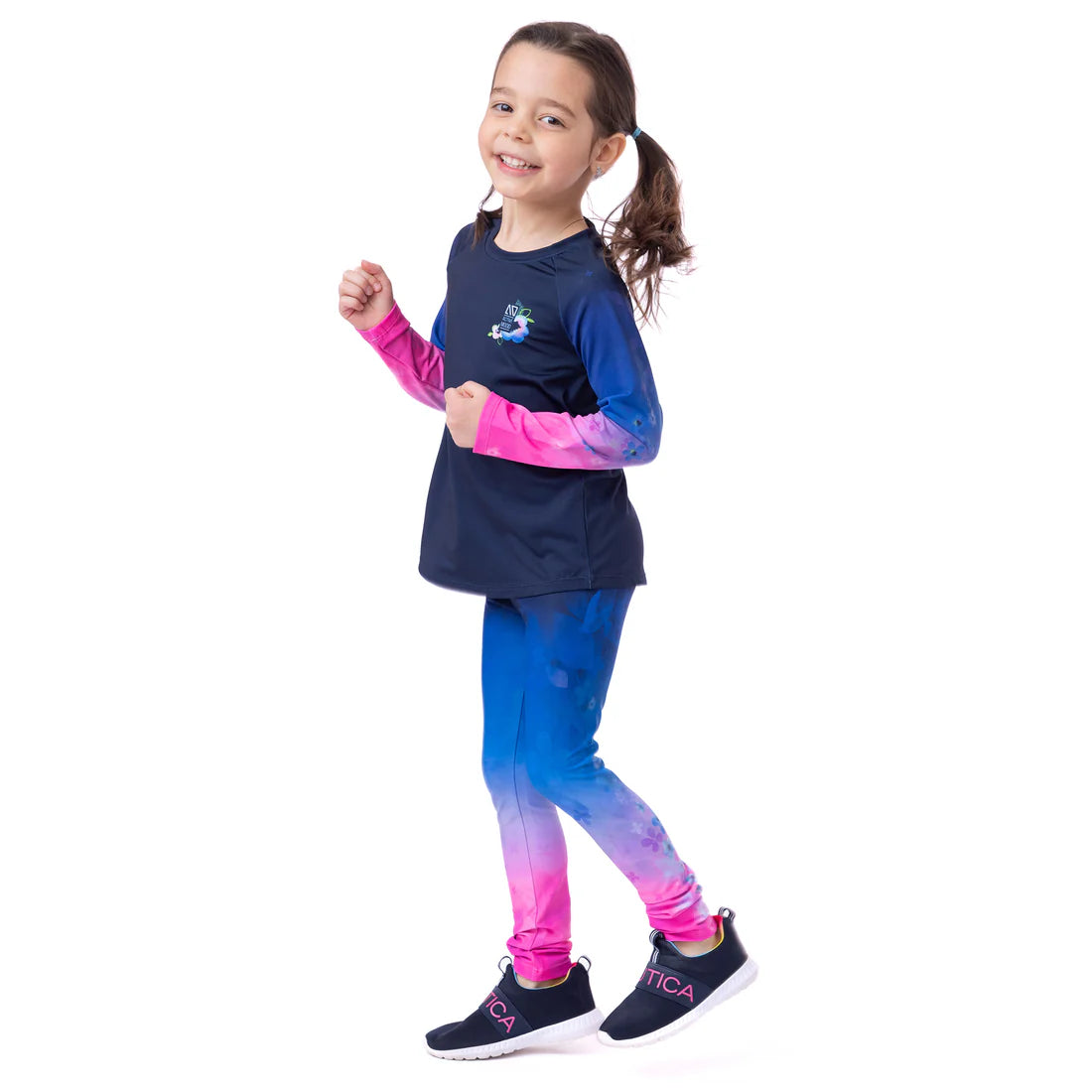 Nano-Girls Navy Athletic Leggings