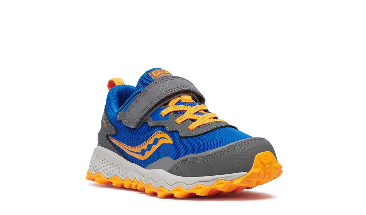 Saucony Peregrine KDZ Big Kids Trail Sneaker Blue/Orange
