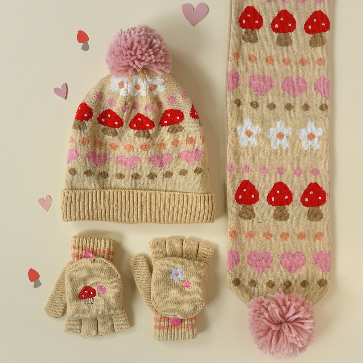 Rockahula - Alpine Fairisle Knitted Gloves