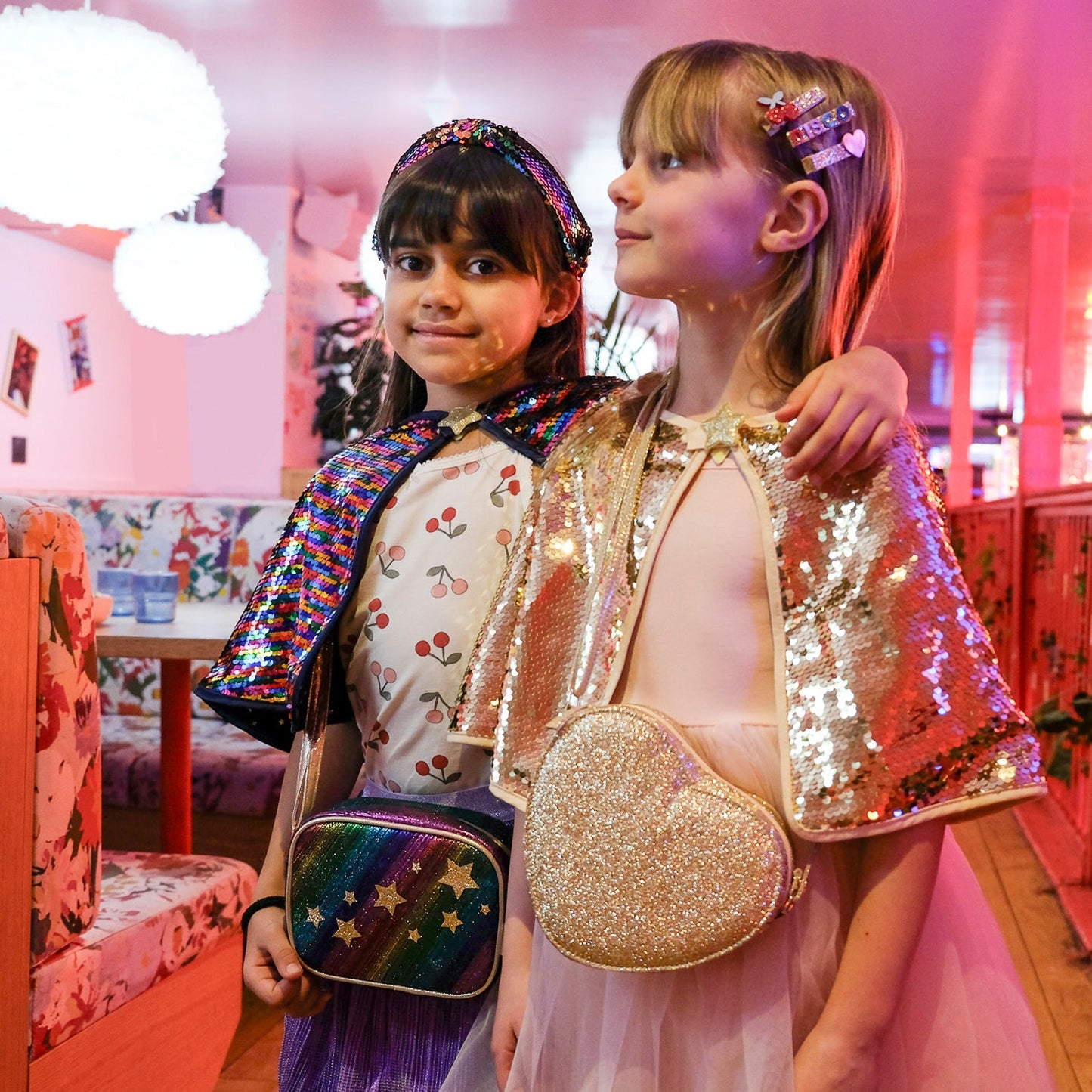 Rockahula - Love Heart Gold Glitter Bag