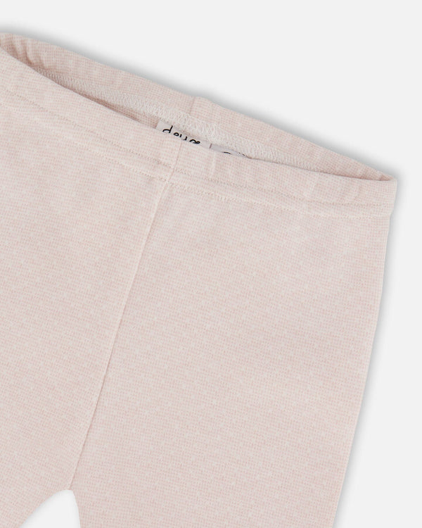 Deux par Deux - Bi-Material Dress and Leggings Set - Old Pink