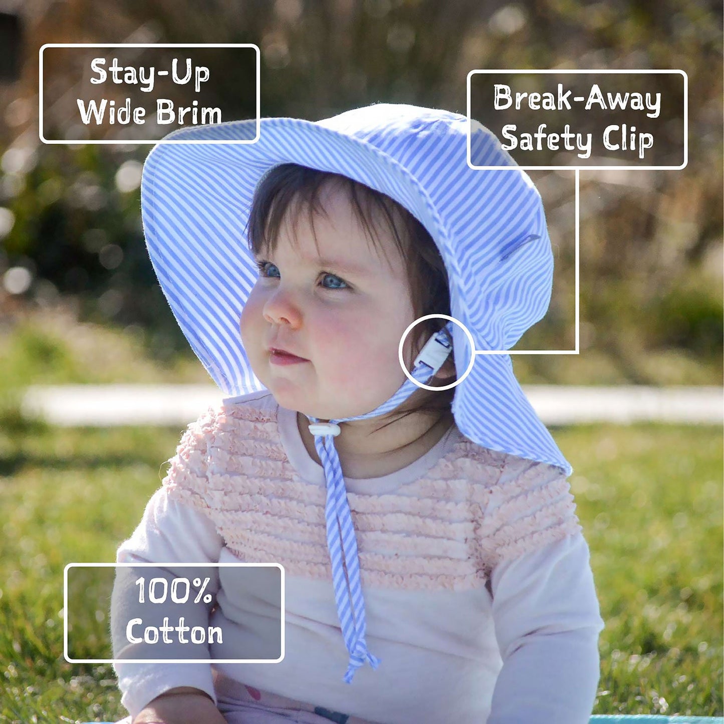 Jan & Jul - Kids Cotton Floppy Hats - White