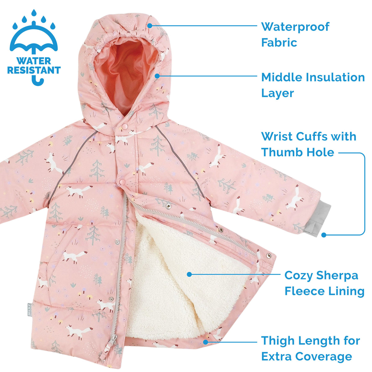 Jan & Jul - Kids Toasty-Dry Puffy Winter Coat