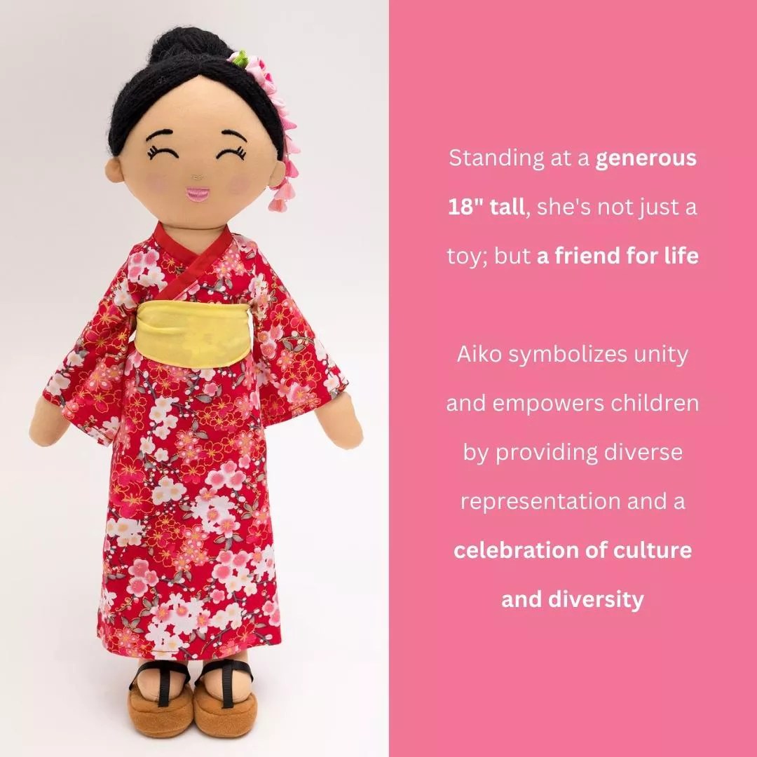 JoeyDolls Aiko Japanese Doll, children's dolls — alternate view