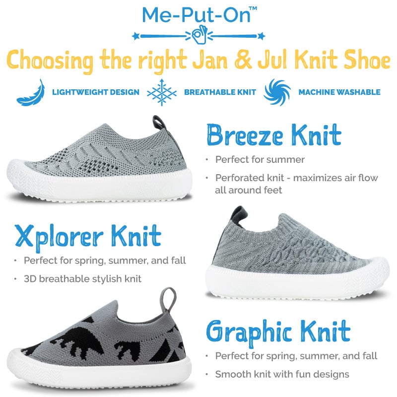 Jan & Jul Kids Graphic Knit Shoes | Triceratops