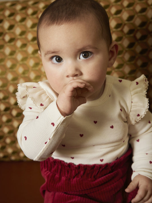 Minymo - Babygirl velvet pants - 3M