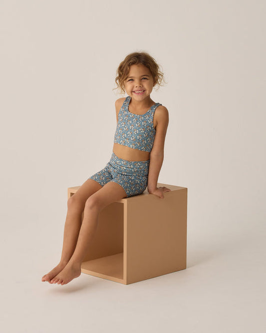 Rylee + Cru - Bike Short - Blue Floral