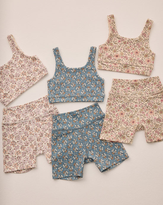Rylee + Cru - Bike Short - Blue Floral
