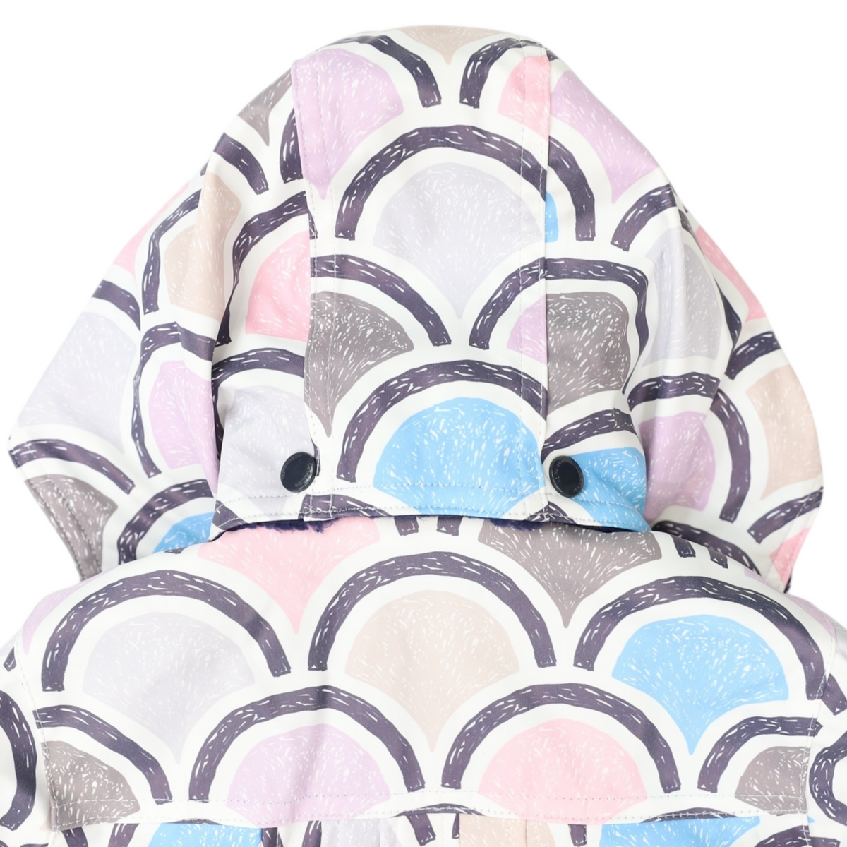 Korango Arch Print Lined Raincoat - Blue