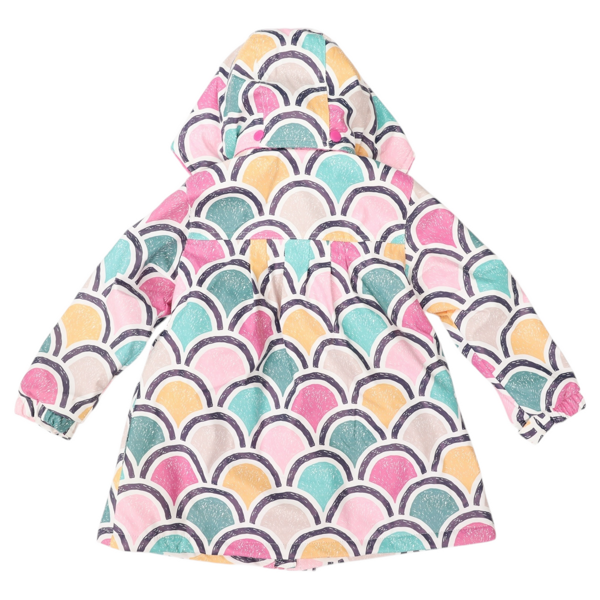 Korango Arch Print Lined Raincoat - Green