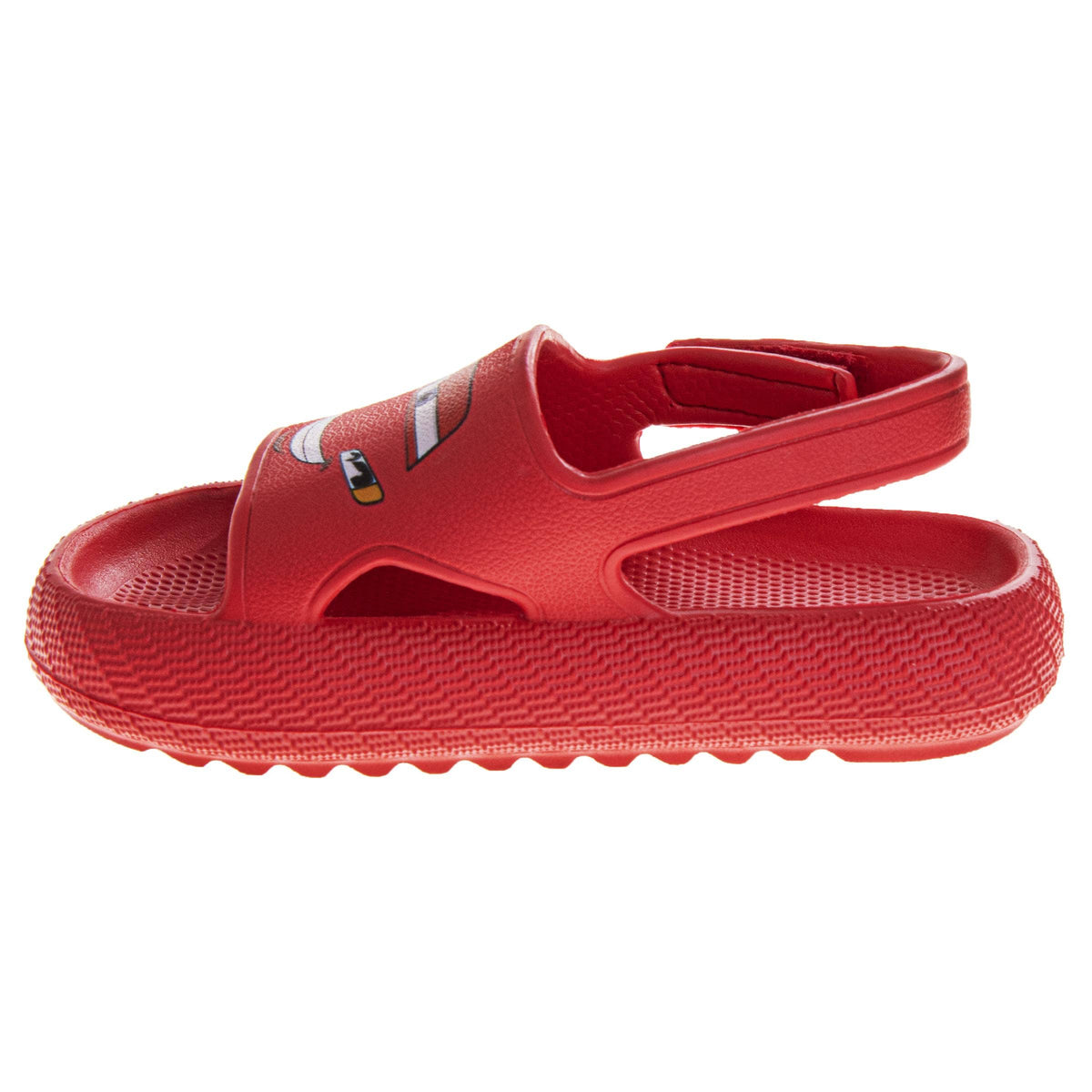 Red sandal with a white background