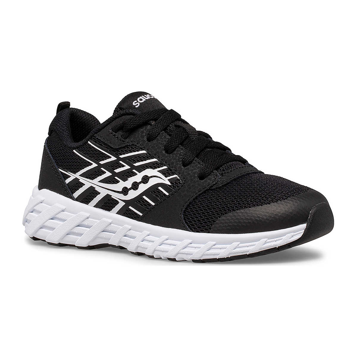 Saucony - Big Kid's Wind 2.0 Lace Sneaker - Black/White