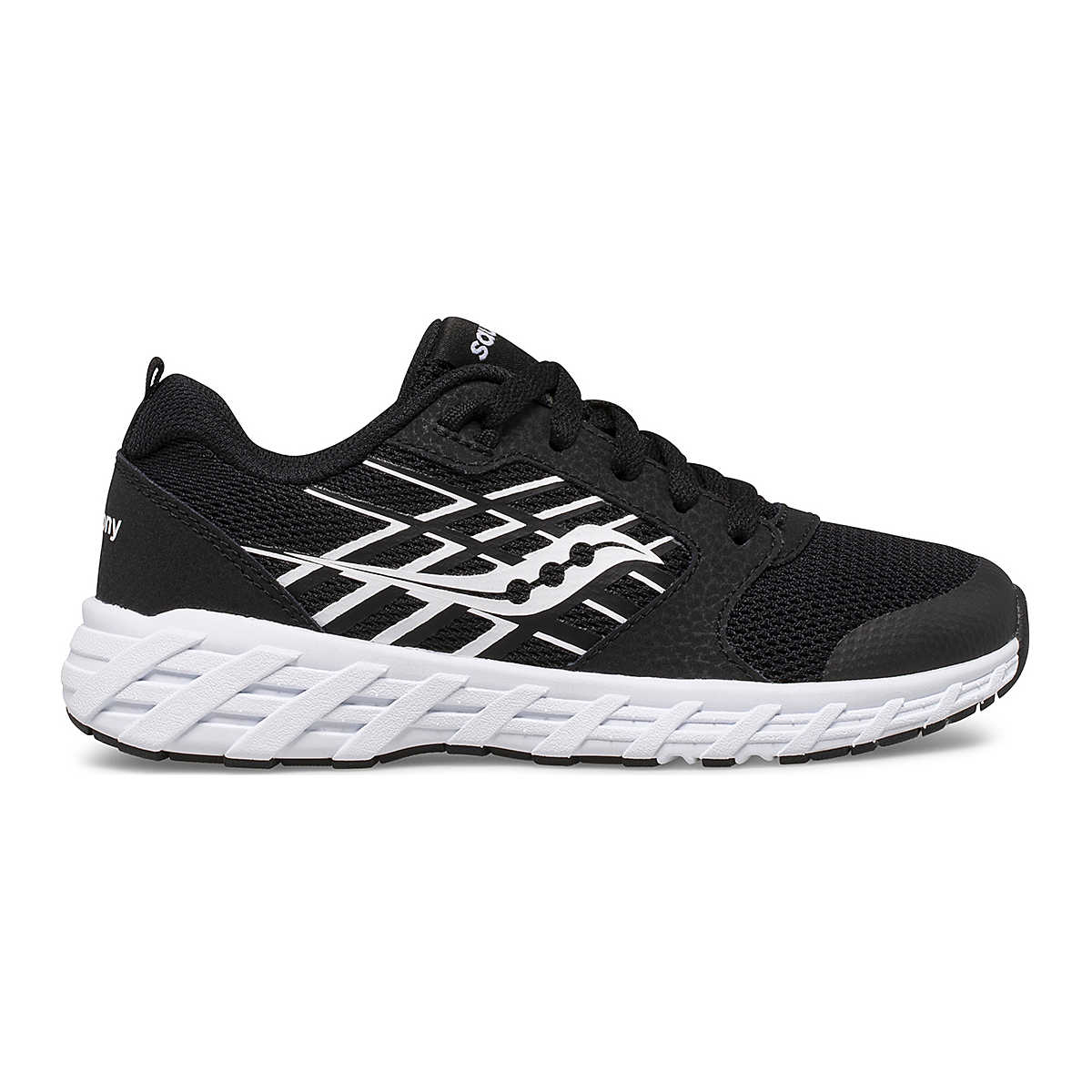 Saucony - Big Kid's Wind 2.0 Lace Sneaker - Black/White