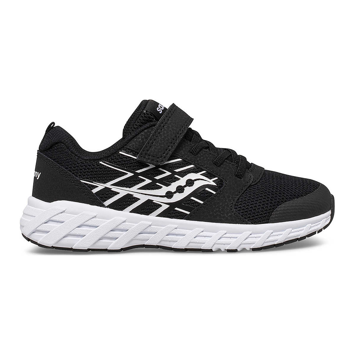Saucony - Big Kid's Wind 2.0 A/C Sneaker - Black/White