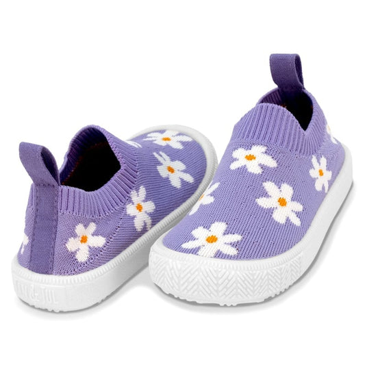 Jan & Jul - Graphic Knit Shoe - Purple Daisy