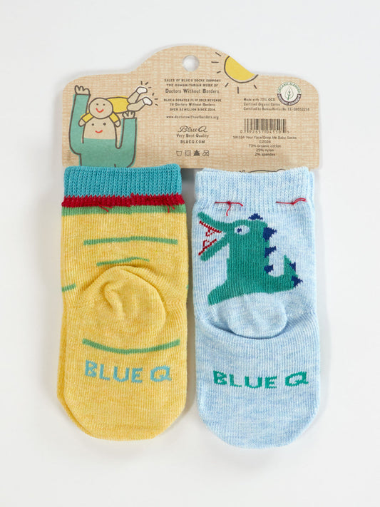 Blue Q - I Love Your Face/ If You Drop Me I'll Remember Baby Socks (6-12 M)