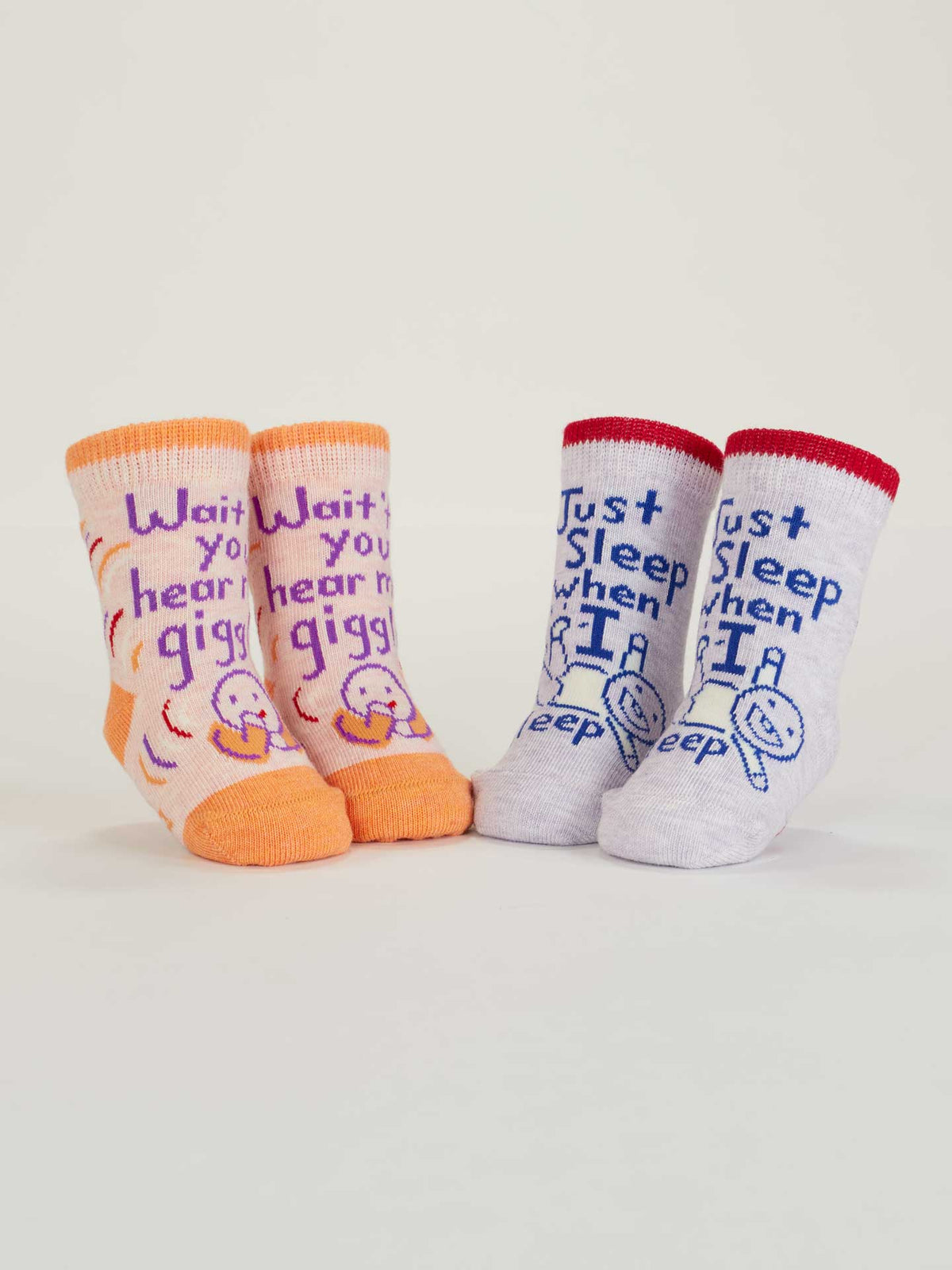 Blue Q - Wait 'til You Hear Me Giggle/ Just Sleep When I Sleep Baby Socks (0-12M)