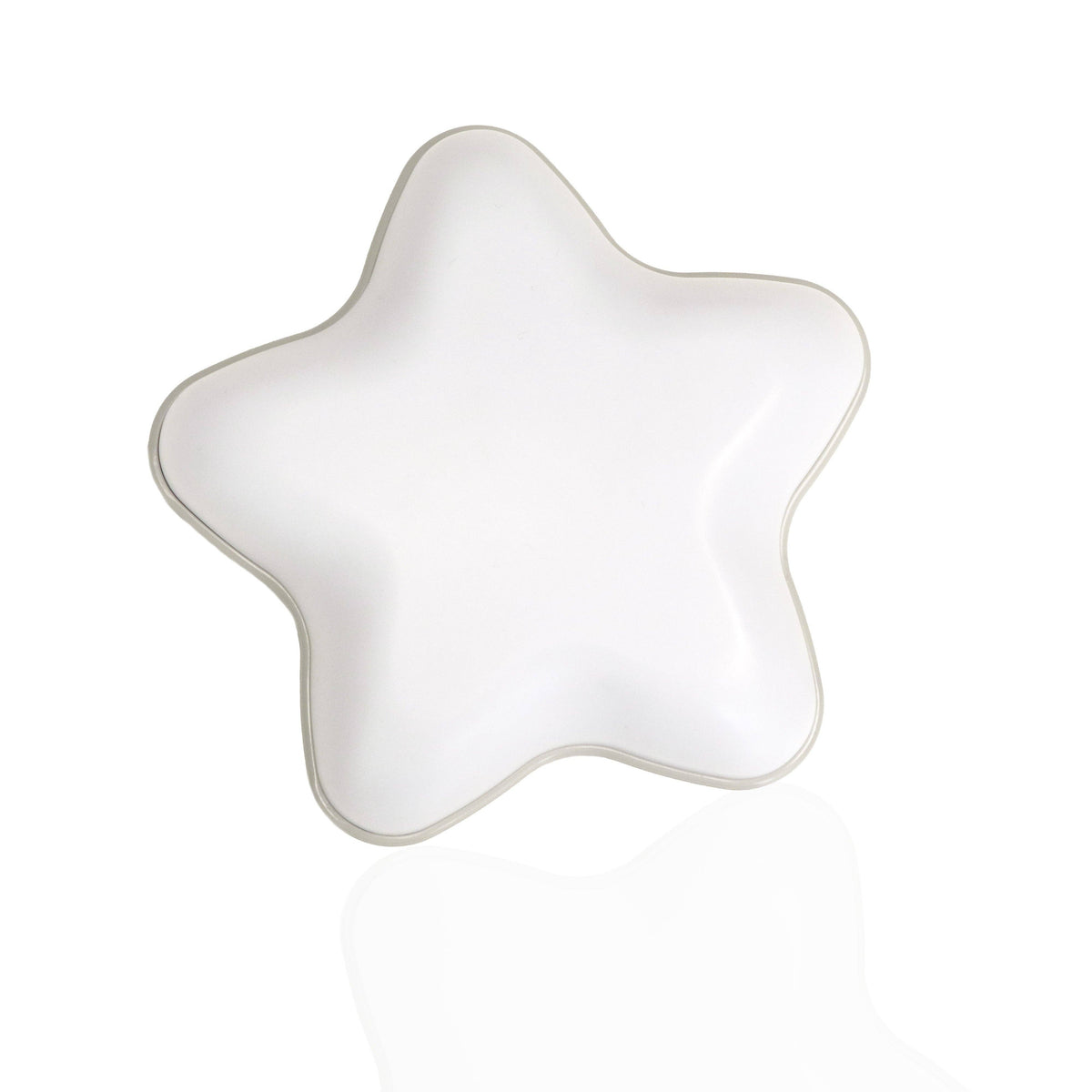 Star-shaped white device on a white background
