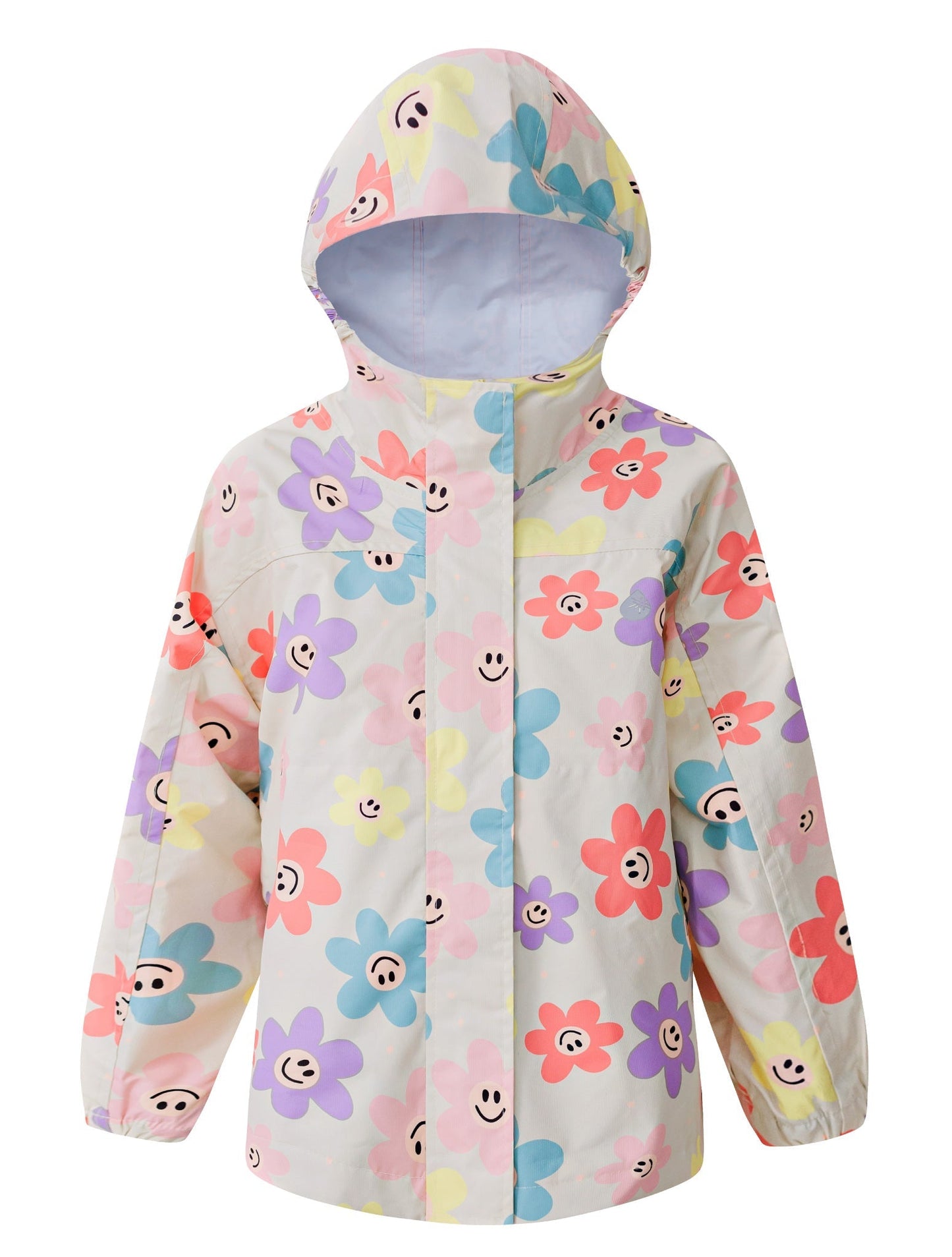 Therm Kids 10K Packaway Rainshell in Happy Daisy — packable kids' rain jacket