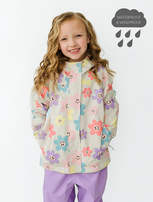 Therm Kids 10K Packaway Rainshell - Happy Daisy