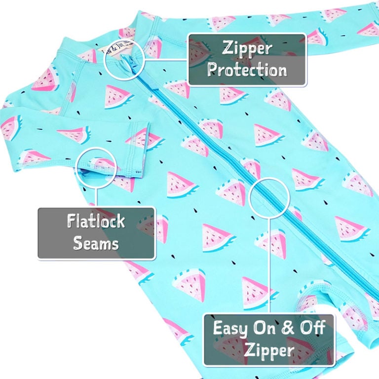 Jan & Jul 1-pc UV Jumpsuit - Watermelon