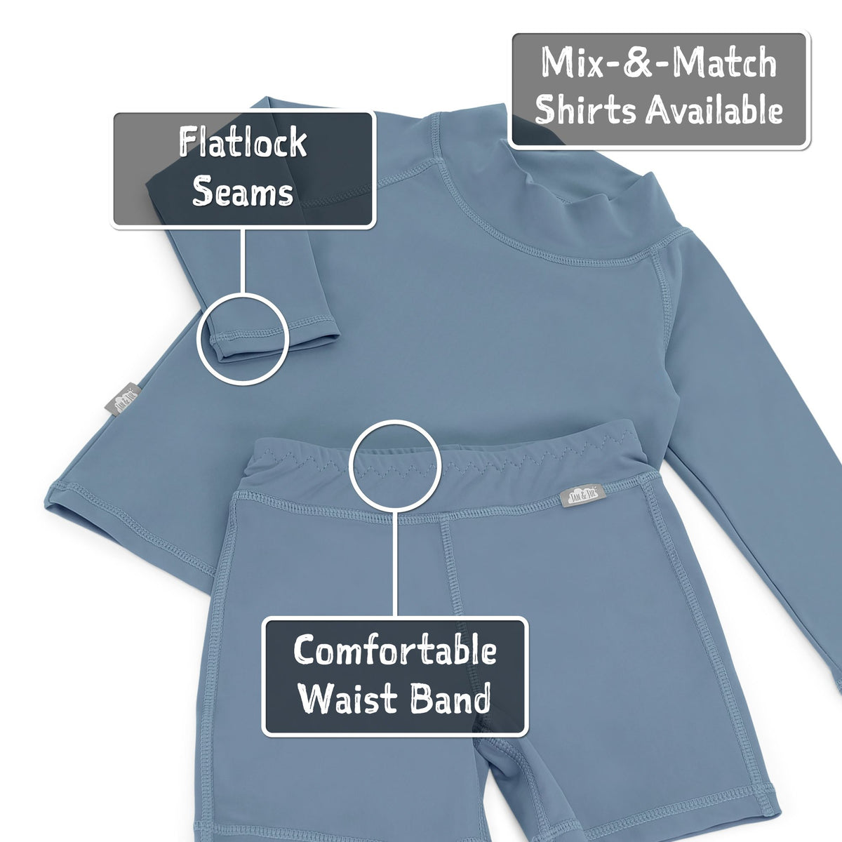 Jan & Jul - Kids UV Swim Trunks