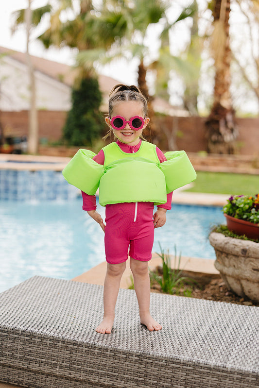 Current Tyed - "Brights" Hot Pink Sunsuit