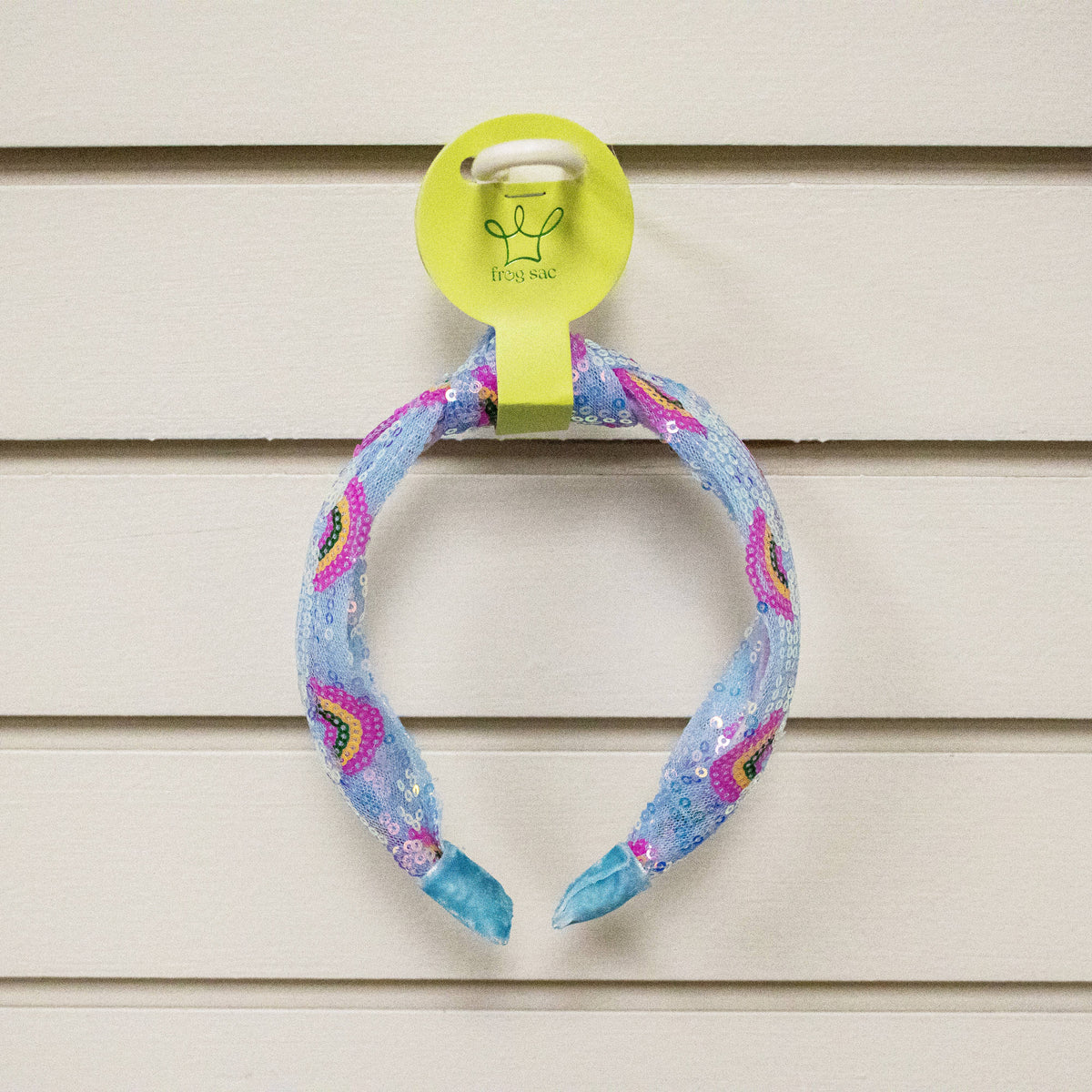 Frog Sac Kids Sequin Knot Headband, Rainbow