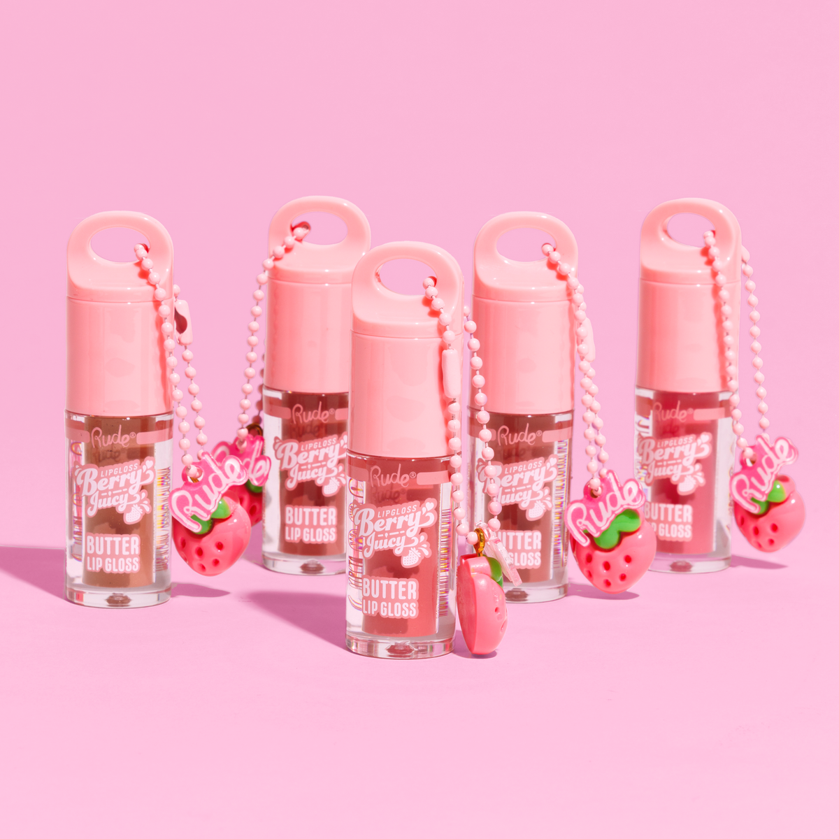 Rude Cosmetics - Berry Juicy Butter Lip Gloss Keychain