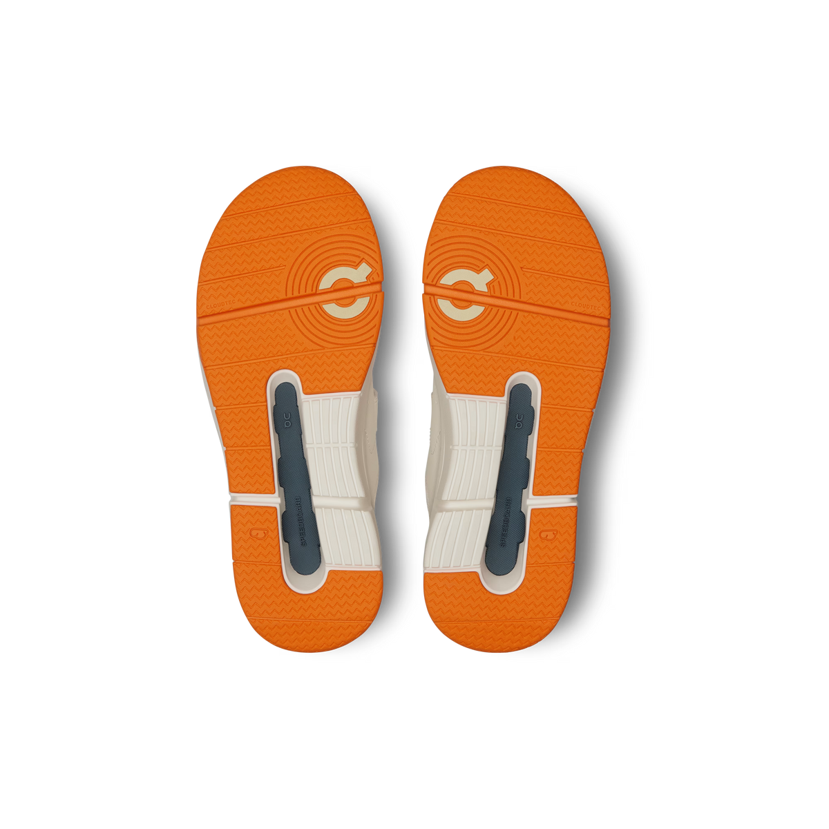 On The Roger Kids Lifestyle Shoe - Ivory | Orange – Detail View